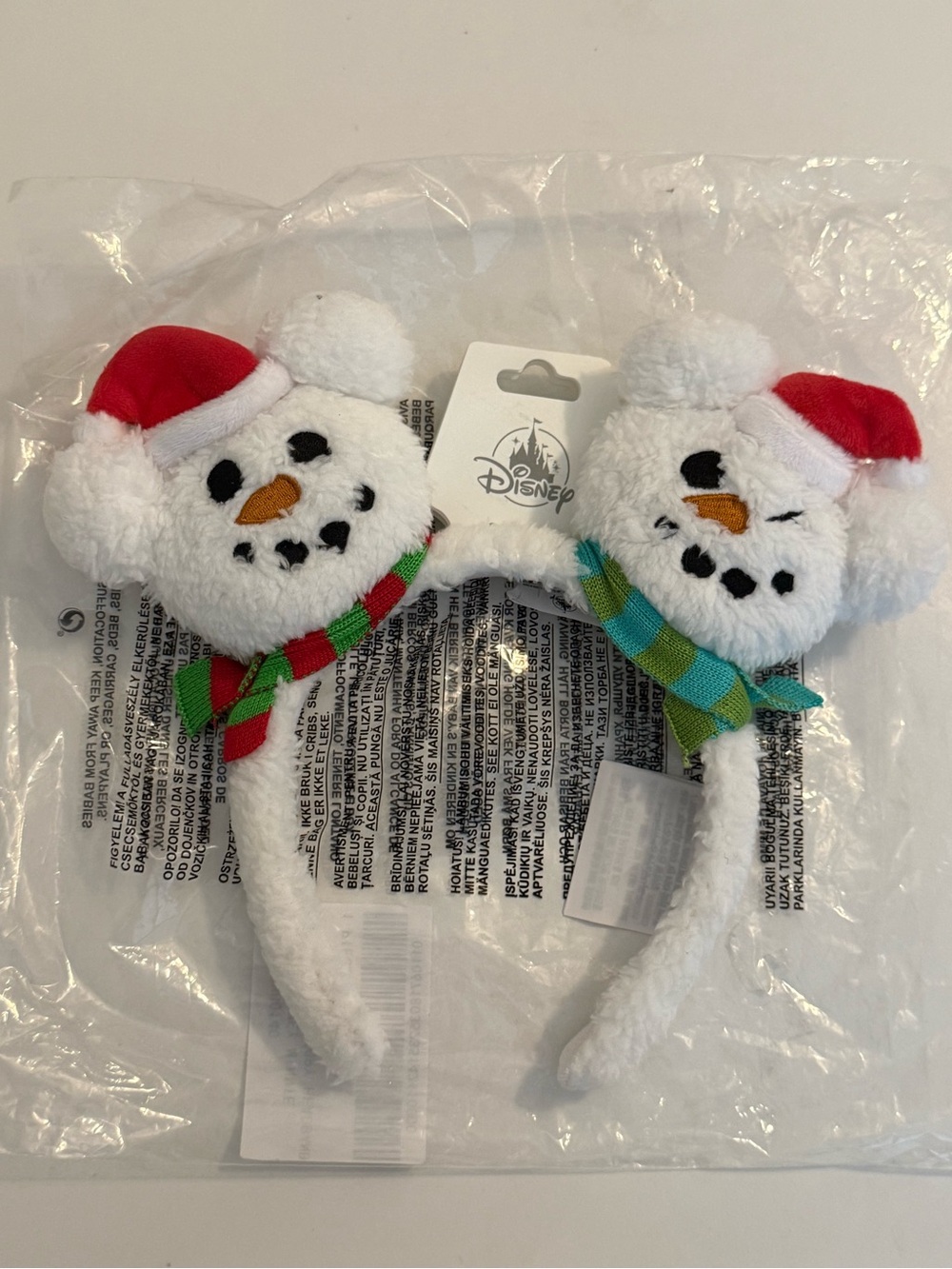 NWT Disney Parks 2024 Holiday Snowman Mickey Ears